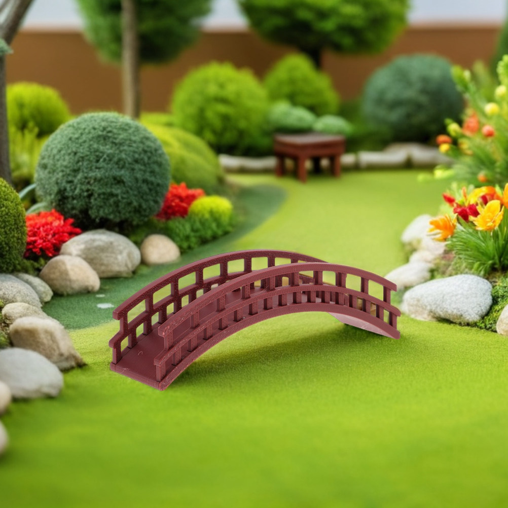 Pequeño puente en arco de dise - Bonsai Garden Landscape Design reseña y precio