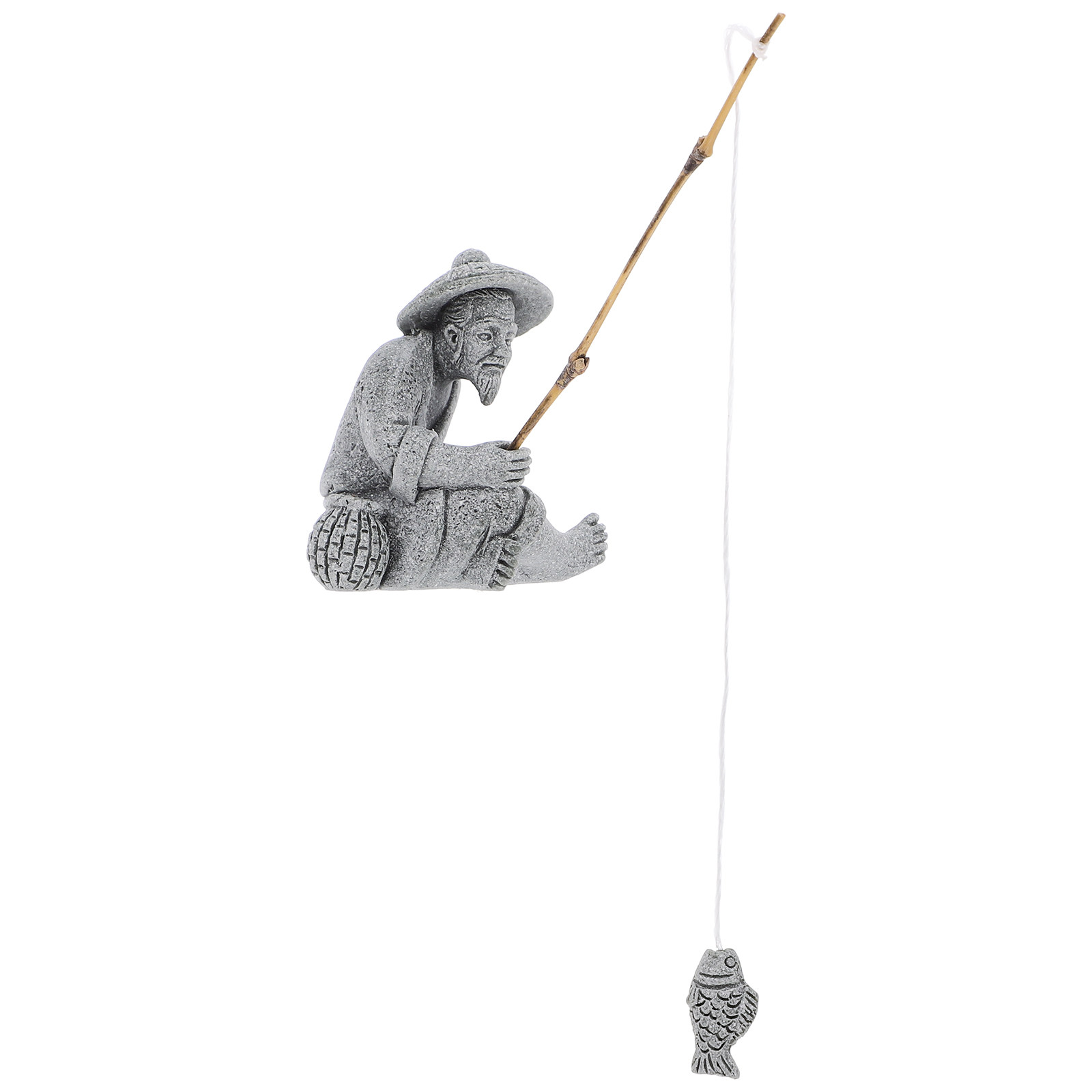 Figura de pescador sentado pes - Bonsai Garden Landscape Design reseña y precio