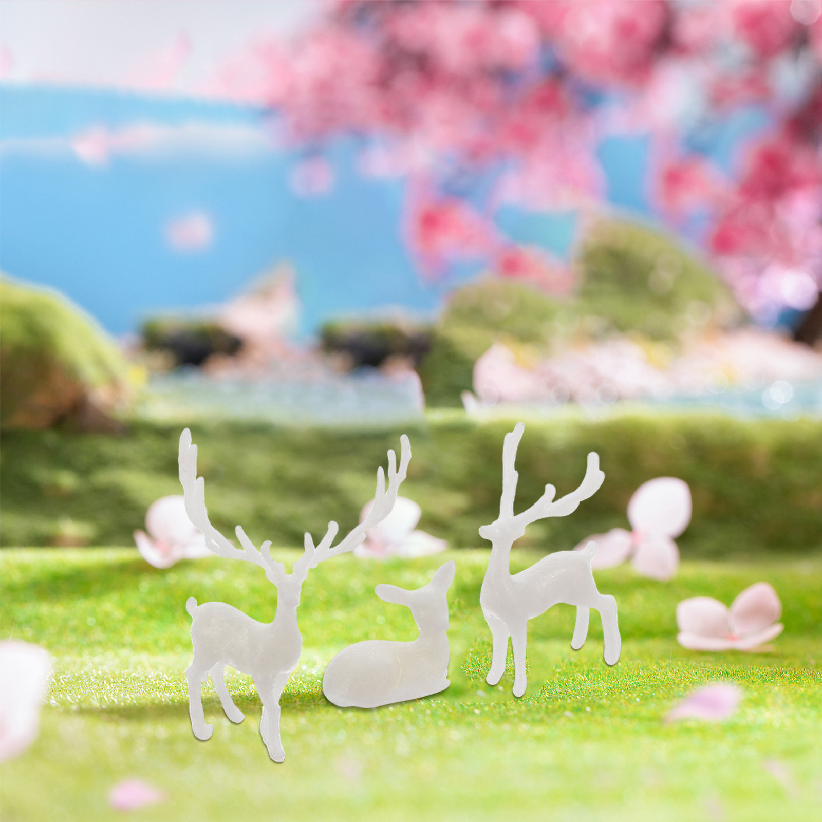 3 piezas de estatuas de alce d - Bonsai Garden Landscape Design reseña y precio